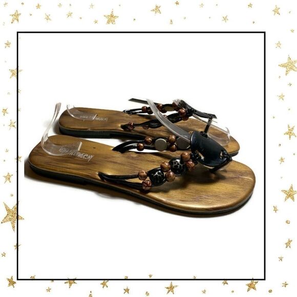 Royal Footwear NY Beaded Thong Sandals 7 - Picture 2 of 6